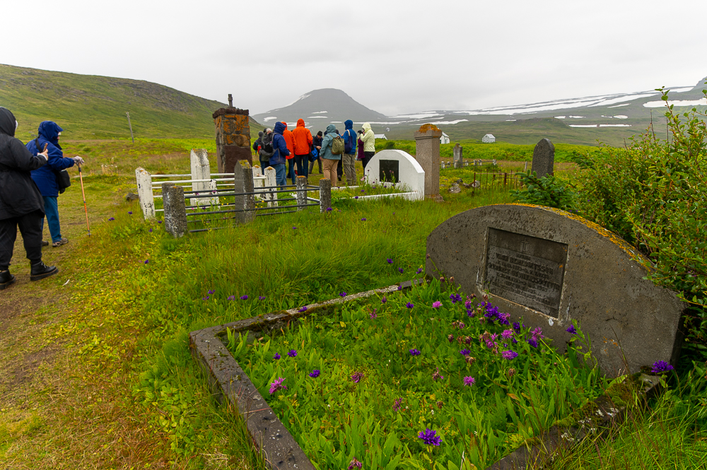 Gravesite at The "abandoned" town of Hesteryi, which now has summer-only residents. Windstar Iceland